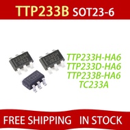 5PCS TTP233B-HA6 TTP233D-HA6 TTP233H-HA6 TC233A 223BH 233DH 233HH SOT23-6 Single button touch detect