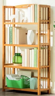 簡易實木書架置物架(升級款-四層80cm)可調節層板