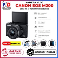 Terbaru Canon Eos M200 Kit 15-45Mm Is Stm - Kamera Mirrorless Original