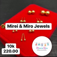 10k earrings 3pairs for manilyn
