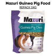 MAZURI Guinea Pig Food Repack 1kg Timothy hay Guinea Pig feed Guinea pig Diet Timothy Hay pellet mak