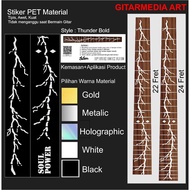 Inlay Acoustic Guitar sticker Lightning thunder strom sticker inlay fret Acoustic Guitar