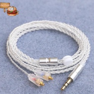 sun HiFi Earphone Upgrade Cable MMCX 3.5mm 1.2m Silver Plated Core Cable For Sennheiser IE200/IE300/
