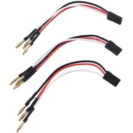 2.0mm Coil Copper Wire Male to Servo Male Banana Plugs Replacement for 1525 1625 Brushless Motor