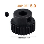 48p 5mm 16t 17t 18t 19t 20t 22t 24t 25t 28t Black Steel Metal Pinion Motor Gear for 1/10 Axial Scx10