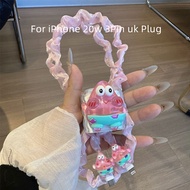 Cute Patrick Star Charger Protective Case for 18W/20W USB-C Power Adapter Cable Compatible with iPho