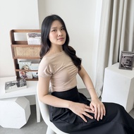 LOTUS Gwen Top - Atasan Crop Top -  Backless Crop Top - Atasan Wanita - Basic Crop Top - Korean Top