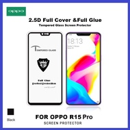 Oppo R15 Pro Full Glue Coverage Colour Tempered Glass Screen Protector