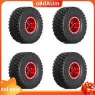 1 Inch Metal Wheels with Tires Upgrade Hub Tyre Set for 1/18 RC Crawler Car TRX4-M SCX24 FMS