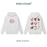 Wisen SANTA hoodie, loose unisex cotton fleece hoodie