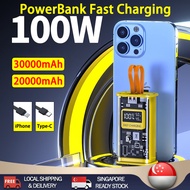 【READY STOCK】Power Bank Super Fast Charging 30000mAh PD22.5W Powerbank Fast Charging Qc3.0 Power Bank Charger Support
