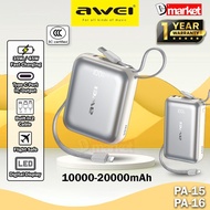 【3C Certified】Awei PA-15 10000mAh Powerbank 35W Fast Charging Power Bank Awei PA-16 20000mAh Powerba