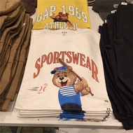 Gapep men's and women's new cotton teddy bear printed loose short sleeved T-shirt casual top fghf