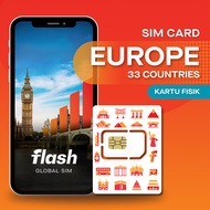 sim card europe 33 negara 1gb-50gb (simcard eropa uk italy france dll) - 3gb 15 hari