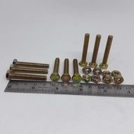 YELLOW BOLT NUT M6 X 40 LENGTH 4CM BMK M6X40/ M6X40 YELLOW BOLT/ BMK M6 X 40 KEY 10