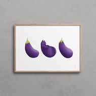 【裝飾畫】茄子與貓