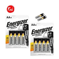 Bundle of Energizer AA x4 Alkaline Power Battery AA(2A) LR6