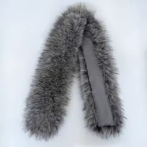 Lengthened Scarf Faux Fur Collar Thickened Fur Windproof Design Fur Collar Cape Mink-Style Fur Handm