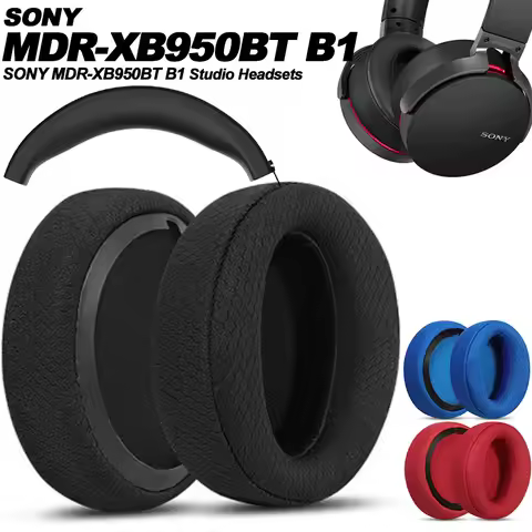 Earpads with Sony MDR-XB950BT, MDR-XB950B1 N1 NP Protein leather Memory foam Ear Pads Cushions Repla