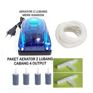 Latest Aquarium Air Pump Aerator Package with 4 Output Branches