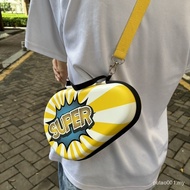 One-Shoulder Table Tennis Racket Cover Unique Square Hard Shell Gourd-Shaped Table Tennis Special Sp