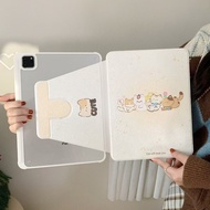 Cute Kitten iPad air4/5/6/7 Tablet Protective Case 11th Generation Rotating Acrylic 9th Generation A