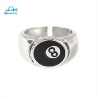 Pool Ball Ring 8 Ball Pool Ball Ring Billiards Men'S Ring Adjustable Number Black 8 Eight Pool Billi