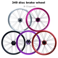 Litepro 16 Inch Folding Bike 349 Disc Brake Wheelset Aluminum Alloy 6 Bearings Wheel 8/9/10/11 Speed