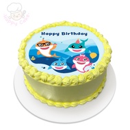 [Happy Cake] Sharky Cake | Children Birthday Cake | Kids Celebration | Eggless Available | 7 Inch