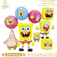 JUMBO Spongebob Patrick / ROUND Happy Birthday Spongebob Squarepants Foil Balloon