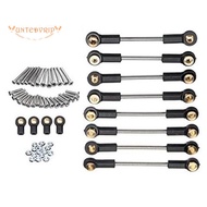 Metal Chassis Suspension Link Tie Rod Set Replacement Parts Accessories Compatible with WPL C14 C24 C24-1 1/16 RC Car Upgrade Parts Accessories
