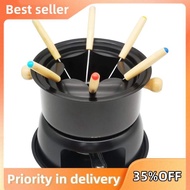 Mini Stainless Steel Fondue Pot Set Cheese Chocolate Fondue 6 Dipping Forks and Removable Pot Melts Candy Sauce Dip