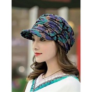 topi pantai cute hat woman Kitchen Household Anti-Fume Cap Ladies Chef Beret Washable Kitchen Cleani