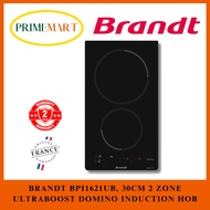 BRANDT BPI1621UB 30CM 2 ZONE ULTRABOOST DOMINO INDUCTION HOB + 2 YEARS WARRANTY