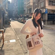 【DOUGHNUT】9.7吋 防潑水 側背/肩背 Satchel 平板包 2用-石 DW