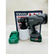 WORKFIX WF-SG800ML battery paint sprayer, 650ml/min, 800ml tank, 2 spray patterns
