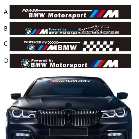 BMW Car Front Rear Windshield Sticker Motorsport Letters Decals Decoration For BMW E60 E90 F10 F30 E