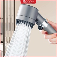 GONQIN 4in1 Massage Shower Head with Filter Showerhead High Pressure 3 Mode Water Saving Shower Heads Pressurized Household