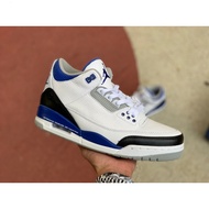 2023New Hot sale Fragment x Air Jordan 3 Retro Lightning Black White Blue Men's Shoes AJ3 Basketball