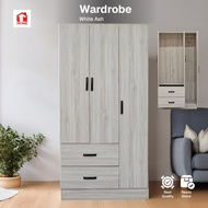 Mirror 3 Door 2 Drawer Wardrobe/Cermin Almari Baju 3 Pintu/Drawer/Laci/Almari Pakaian/Cupboard Kabin