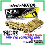 🇹🇭NOO LAMLUKKA RACING RANTAI MOTOR Y16 HEAVY DUTY GOLD ERO OR O RING CHAIN 415H 140L 428H 132L RKM S