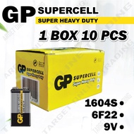 GP SUPERCELL Super Heavy Duty 1604S 6F22 9V Battery Batteries 1BOX