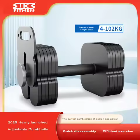 2025 Professional pure steel adjustable dumbbell 4kg-102kg fast adjustable dumbbell 2kg incremental 