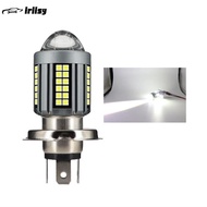 iriisy Motorcycle Led Headlight H4 BA20D Headlight Projector Lens Moto Signal Lamp Bulb White Yellow