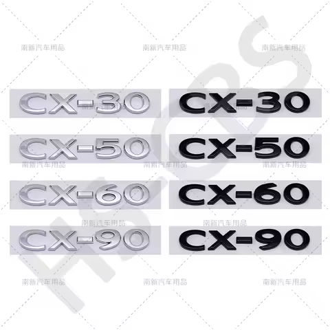 ABS CX-30 CX-50 CX-60 CX-90 Rear Trunk Emblem CX30 CX50 CX60 CX90 Letter Logo Badge For Mazda Car St