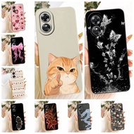 Oppo CPH2477 Casing Oppo A17 Cover Fashion Cartoon Cute Funny Painted Silicone Phone Case OppoA17