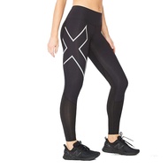 [2XU Australia] Women's Mid-Level Sports Cool Feeling Mid-Waist Compression Trousers 2XWA6519BBLKSRF