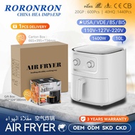 Smart Air Fryer Visible White Household Knob Atmospheric Export Air Fryer 10L