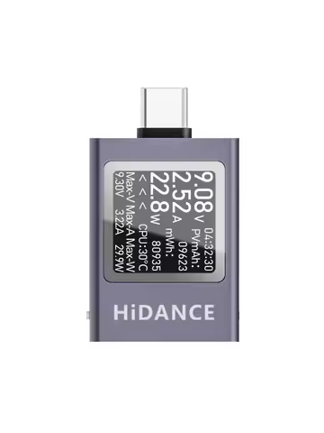 USB C PD3.1 Power Meter Tester 4.5-50V 0-6A 600W Digital Voltage Current Monitor Fast Charge Cable A