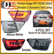 Proton Saga VVT 2016-2025 C Design Dynamic Tail Lamp Version 3 (Albino White/Smoke)